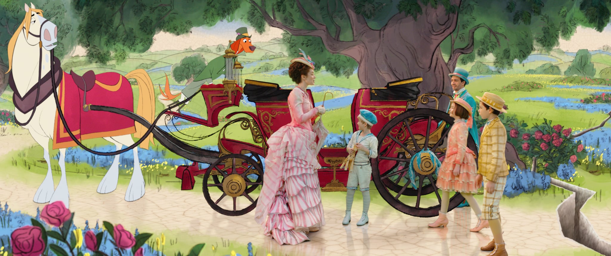 Jumping Into Paintings 18 References To The Original Mary Poppins In Mary Poppins Returns You Might Have Missed Popsugar Entertainment Photo 13
