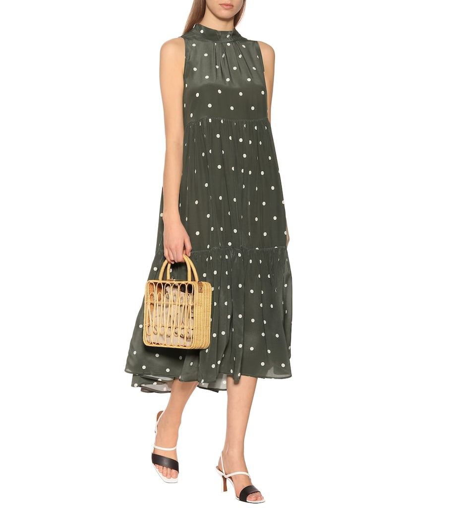 Asceno Dotted Silk Crêpe Midi Dress
