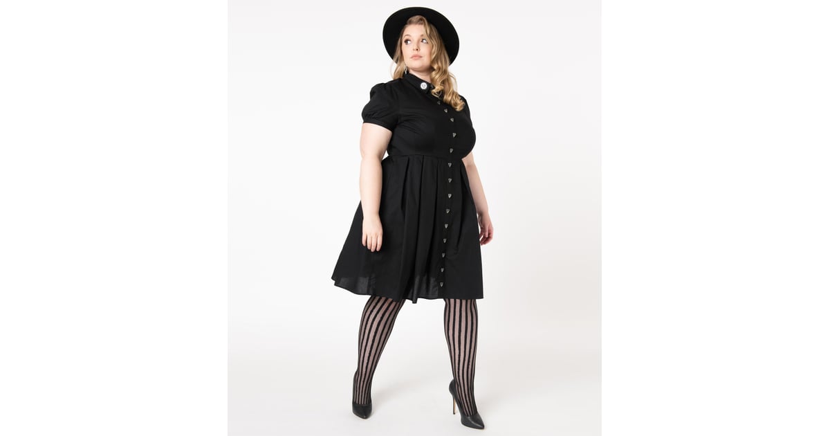 black swing dress plus size