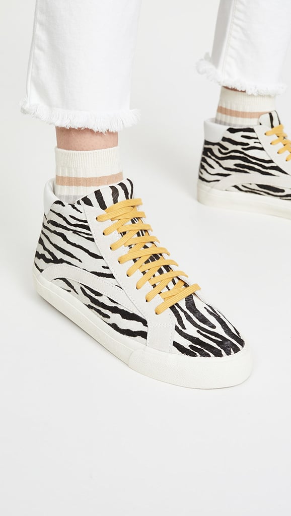 Madewell Sidewalk High Top Zebra Sneakers