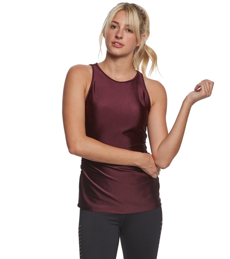 Pink Lotus Movement Disco Royal High-Neck Yoga Tank Top