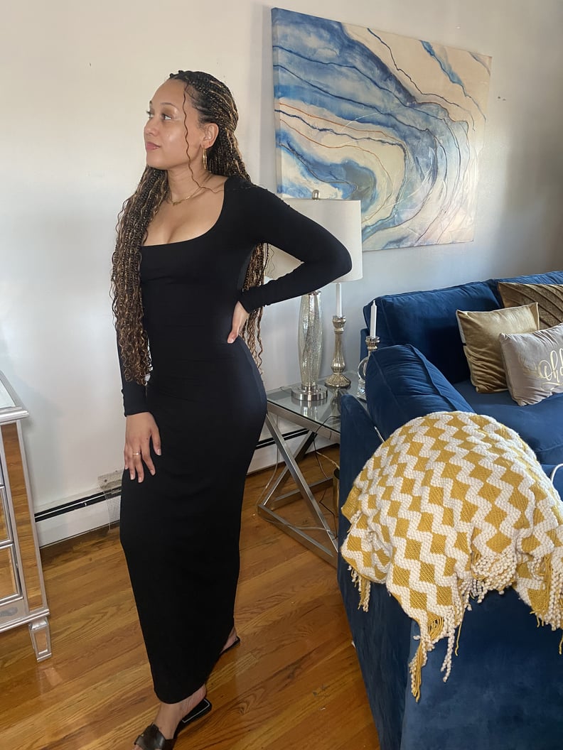 Aritzia ShapeEnhance Mid-Thigh Bodysuit in Black