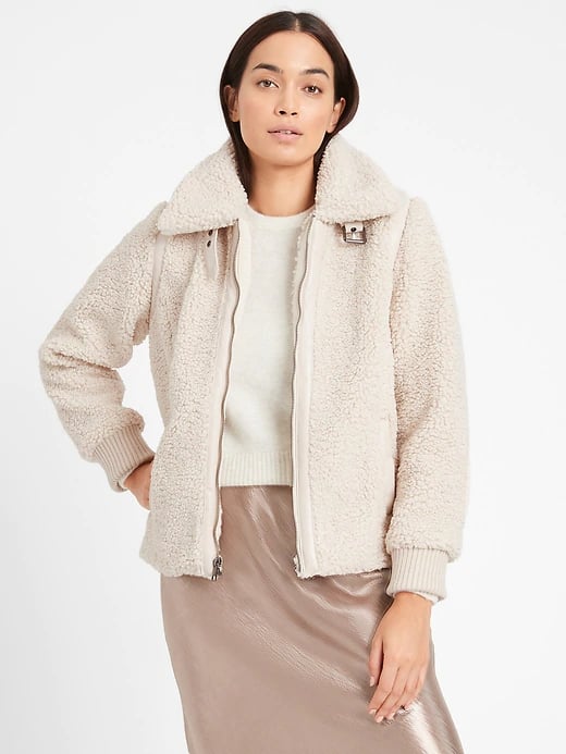 Gap teddy hotsell bomber