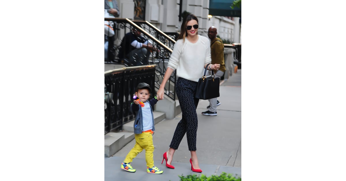 Miranda was spotted with her son, Flynn, while wearing a cozy