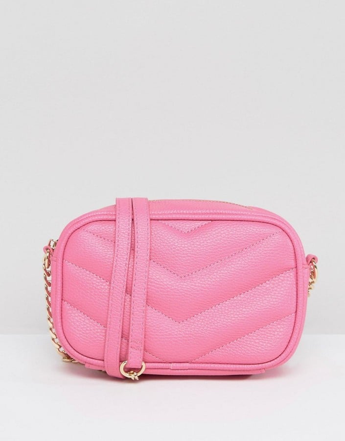 ASOS Camera Bag With Quilted Chevron Cross Body Bag