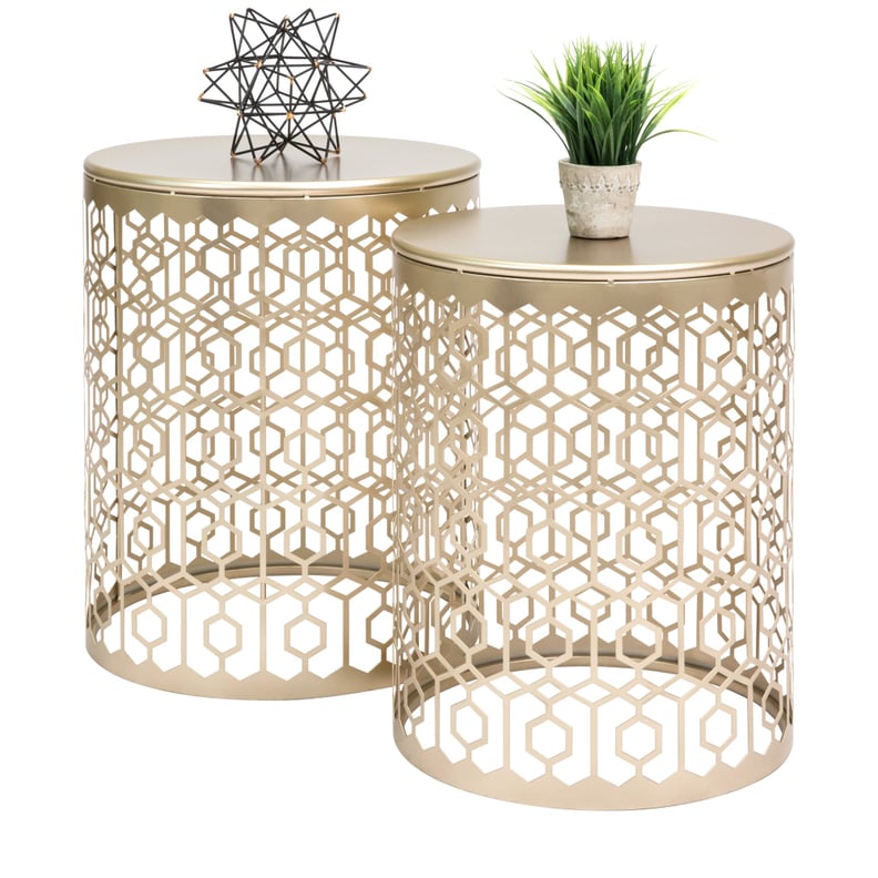 Golden Accent Tables: Best Choice Products Round Nesting Accent Tables