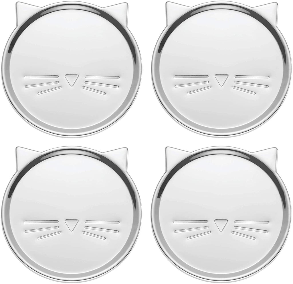 Kate Spade New York Silver Wit 3.75 Inches Cat Coaster Set of 4