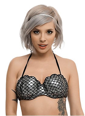 Silver Mermaid Swim Top