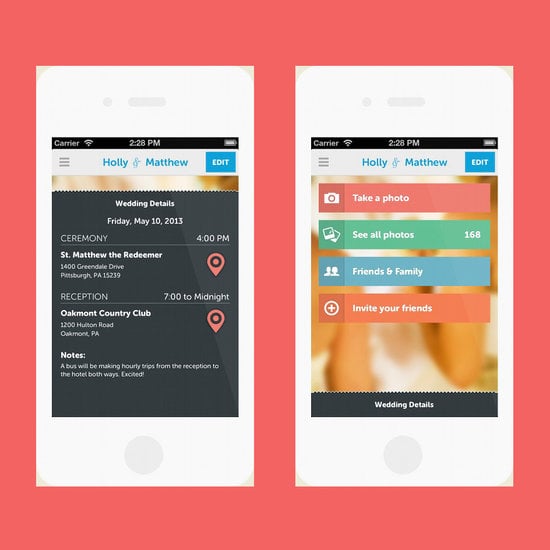 Head over to POPSUGAR Tech to meet your new partner in digital bliss: HitchedPic, an app that creates a custom page for weddings where you can direct guests to share all their photos of your big day, look up essential schedule details, and find venue directions — all in one place. Head over to POPSUGAR Tech to meet your new partner in digital bliss: HitchedPic, an app that creates a custom page for weddings where you can direct guests to share all their photos of your big day, look up essential schedule details, and find venue directions — all in one place.