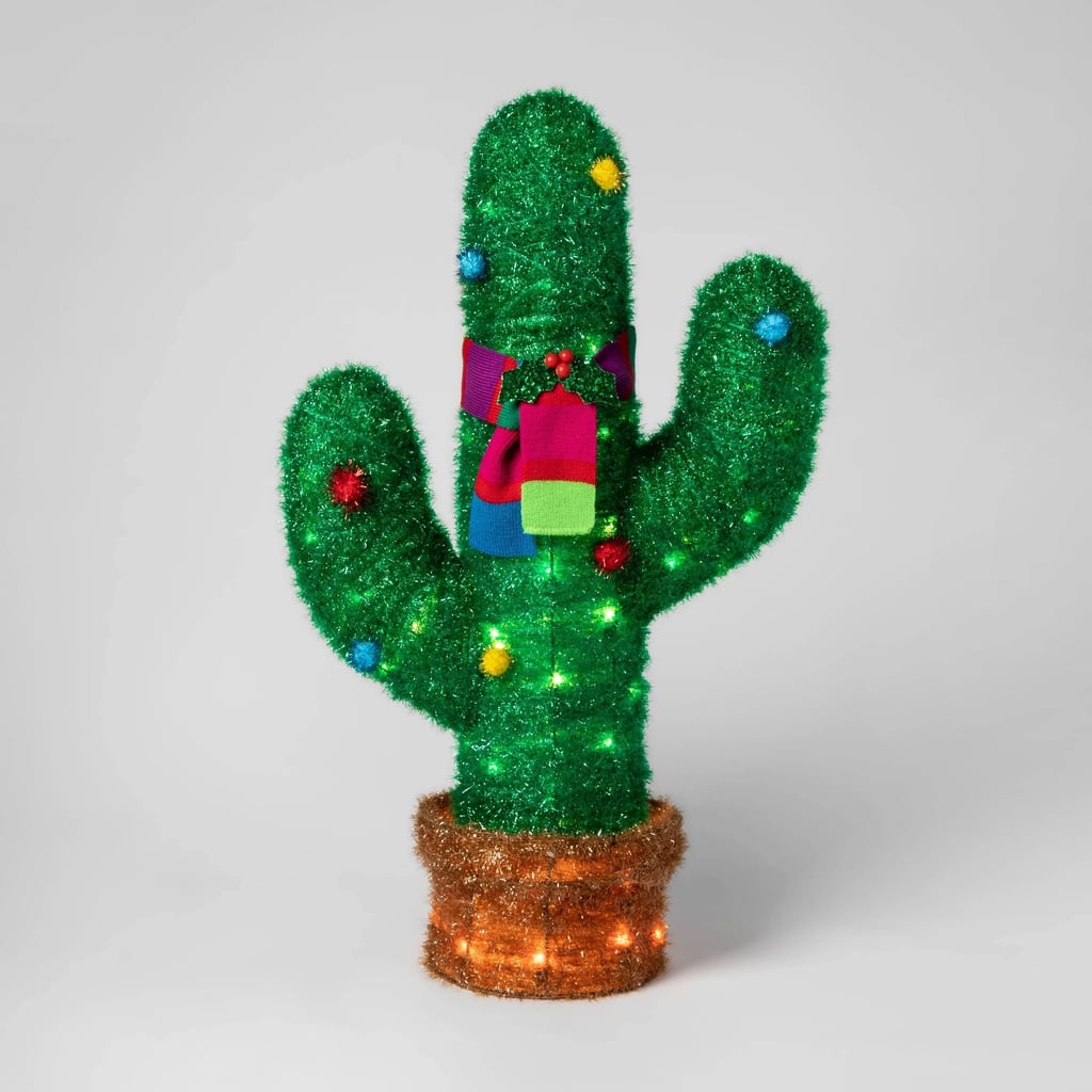 Christmas Incandescent Tinsel Cactus