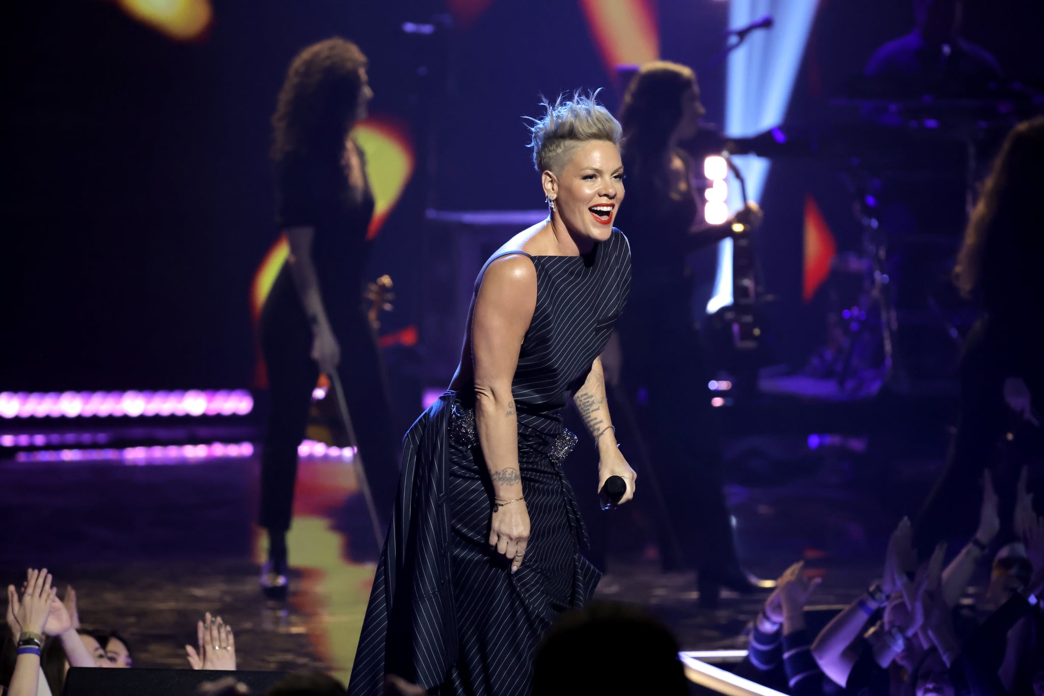 LOS ANGELES, CALIFORNIA - MARCH 27: (FOR EDITORIAL USE ONLY) P!NK performs onstage during the 2023 iHeartRadio Music Awards at Dolby Theatre in Los Angeles, California on March 27, 2023. Broadcasted live on FOX. (Photo by Kevin Winter/Getty Images for iHeartRadio)