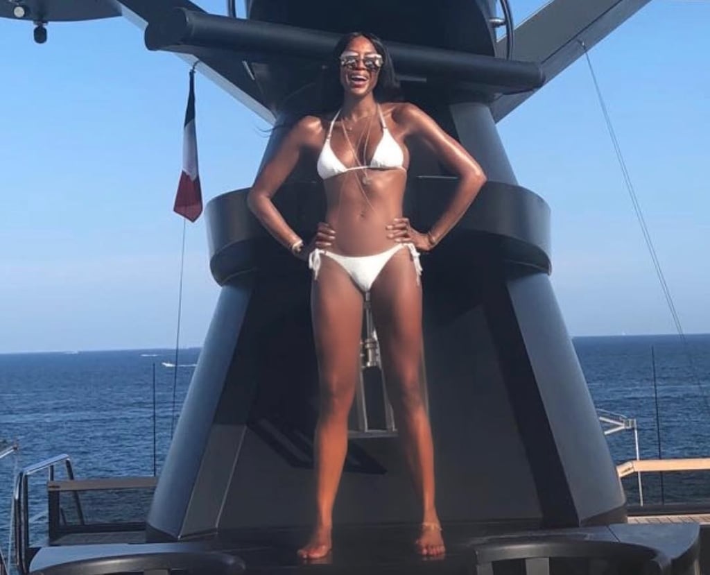 Naomi Campbell White Melissa Odabash Bikini