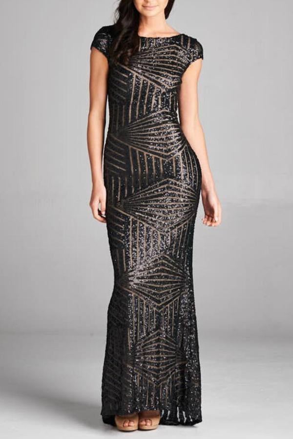 Inance Long Sequined Gown