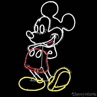 Lighted Mickey Mouse Neon Sign ($80) | Disney Christmas Lights