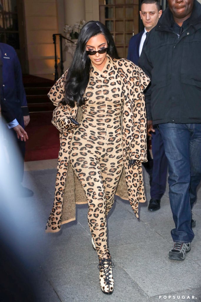 Kim K Took Wearing Head-to-Toe Leopard Print to New Heights