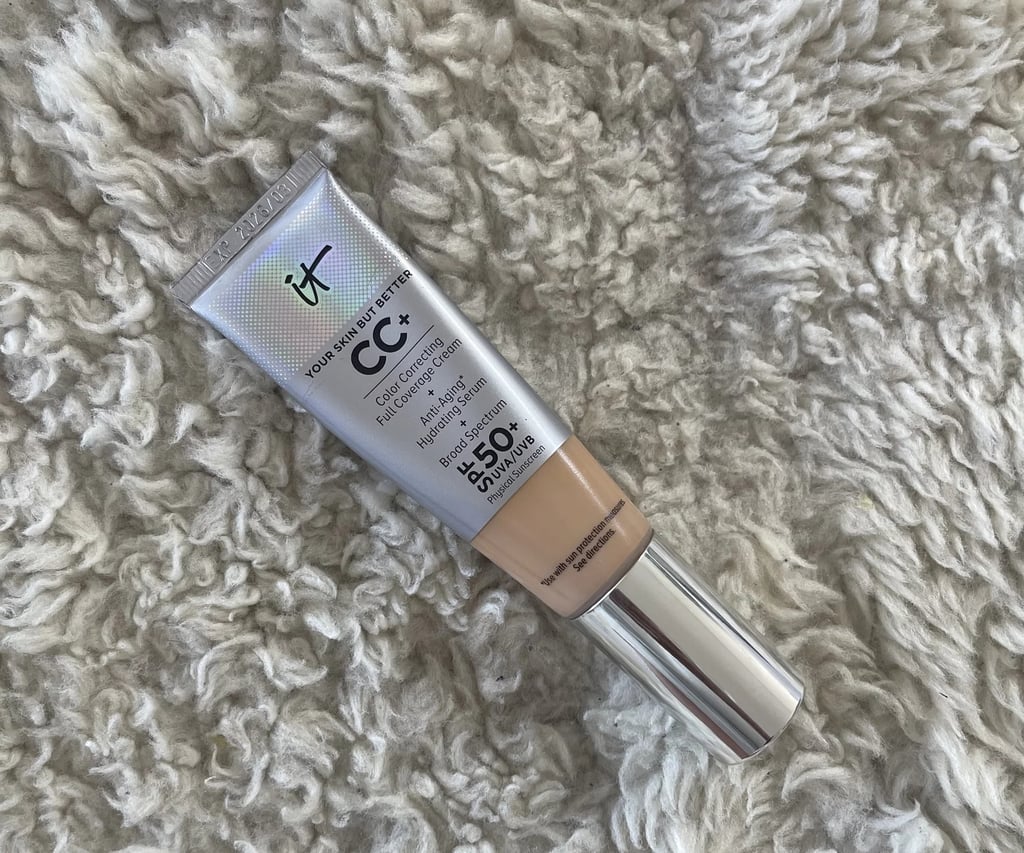 IT Cosmetics Your Skin But Better CC+ Cream ($28, originally $47)
This color-correcting cream is a longtime favorite for its full coverage, hydrating formula, and built-in sun protection. It looks natural on the skin and, as described by one of our editors who's a fan, "minimizes the appearance of acne scarring, wrinkles, redness on the skin, dark circles under eyes, and large pores." See the before-and-after photos in our IT Cosmetics Your Skin But Better CC+ Cream review.
Editor Quote: "As someone who battled acne as a teen and young adult, I have some residual scarring. Now, stepping into middle age and navigating my rosacea era, I'm dealing with a fresh host of skincare challenges. Applying this product manages to blur my pink flushing, broken capillaries, acne scars, dark circles, and fine lines so well that I've started to reach for it instead of my tinted serum. While other full-coverage foundations I've tried in the past have emphasized my dry skin, making dry patches appear flaky or scaly, my skin looks and feels more nourished with this one." — Angela Elias, contributing shopping editor