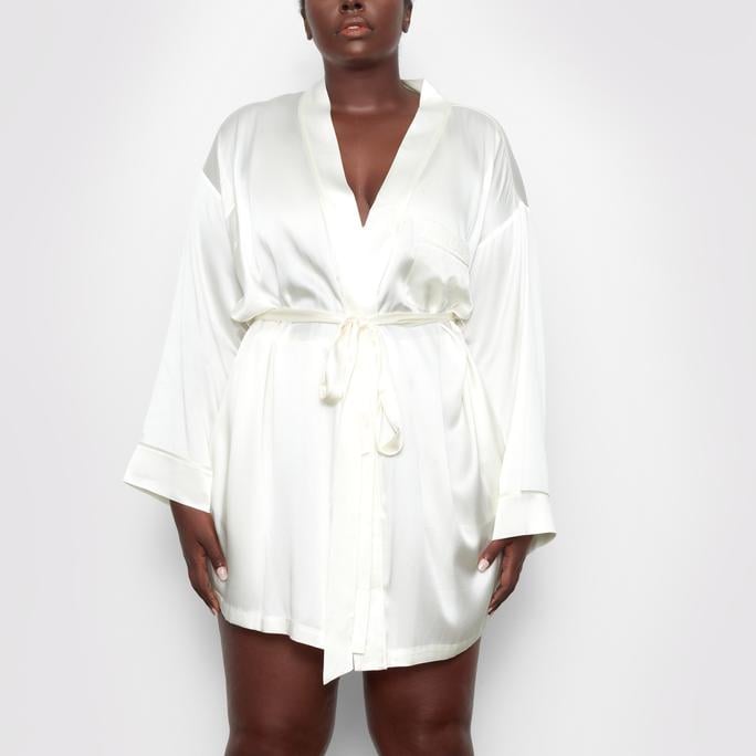 Skims Silk Robe in Marble  A Skims Shapewear Collection For