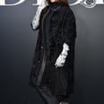 Bella Hadid's Ruched Dior Ensemble at Paris Fashion Week Is Worthy of Cruella de Vil