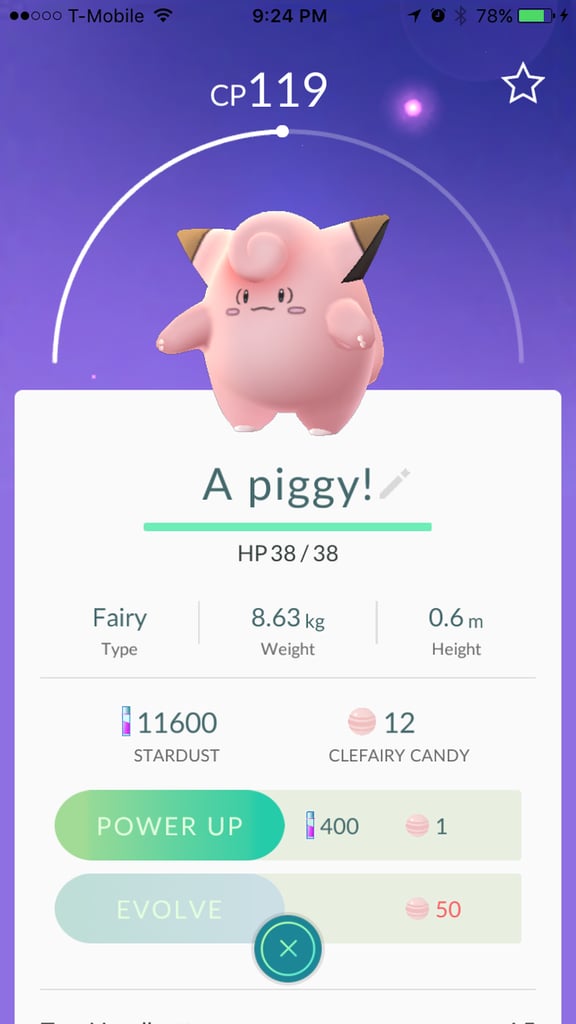 Clefairy aka "A piggy!"
