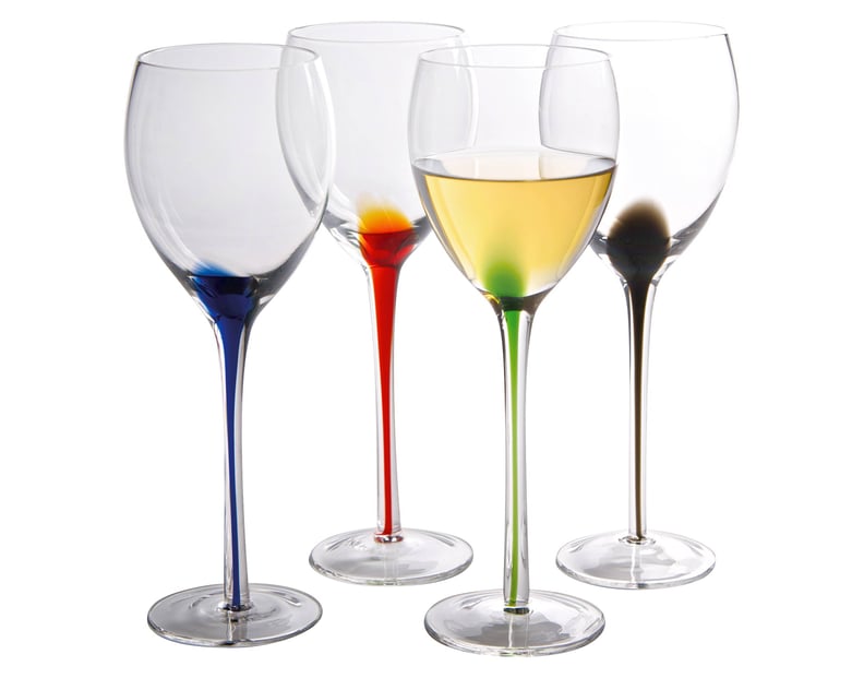 Artland Splash White Wine Glasses Multicolored