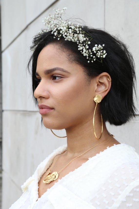 Jumping Through Extra Large Gold Plated Hoop Earrings