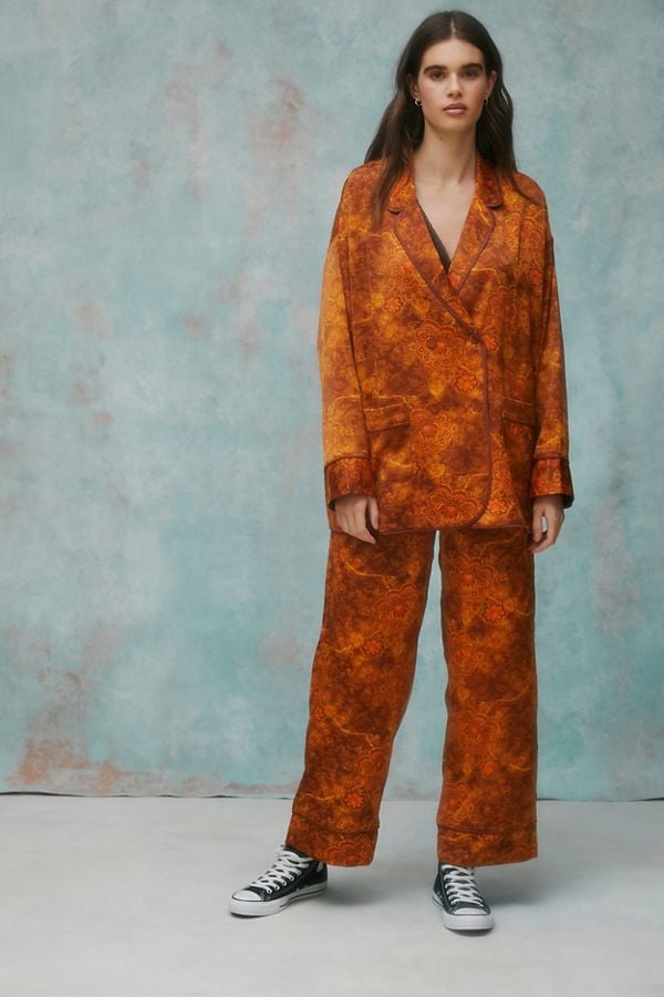 Laura Ashley UO Exclusive Reese Oversized Pajama Top and Mara Pajama Pant