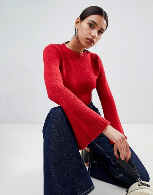 Boohoo Wide Sleeve Cropped Knit