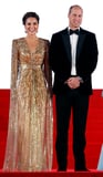 Kate Middleton Lit Up the James Bond Red Carpet in a Glittering Gold Jenny Packham Gown