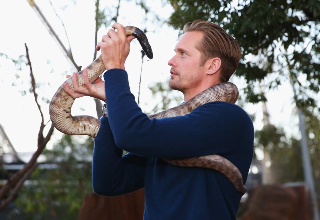 Alexander Skarsgard Playing With Zoo Animals