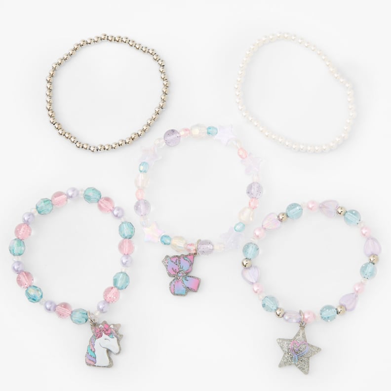 A Decked Out Wrist: JoJo Siwa Pastel Unicorn Stretch Bracelets - 5 Pack