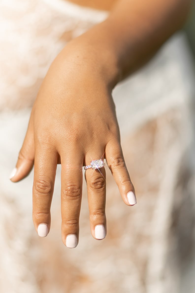 Chanel Iman's Emerald-Cut Engagement Ring