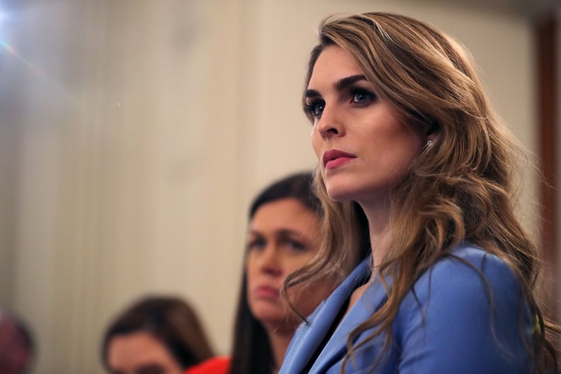 WASHINGTON, DC - FEBRUARY 21:  (AFP OUT) White House Communications Director Hope Hicks attends a listening session hosted by U.S. President Donald Trump with student survivors of school shootings, their parents and teachers in the State Dining Room at th