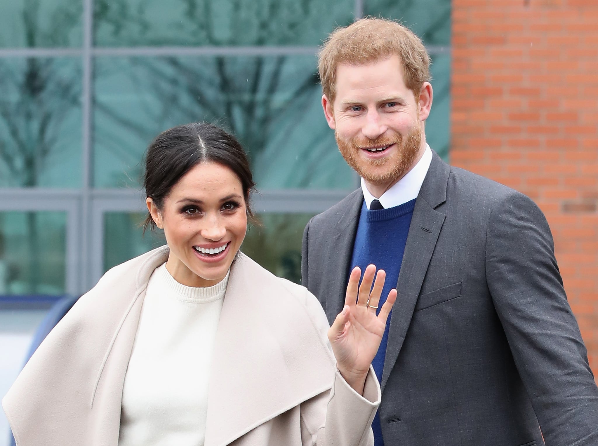 BELFAST, NORTHERN IRELAND - MARCH 23:  Prince Harry and Meghan Markle depart from Catalyst Inc, Northern Ireland?s next generation science park on March 23, 2018 in Belfast, Nothern Ireland.  (Photo by Chris Jackson - Pool/Getty Images)