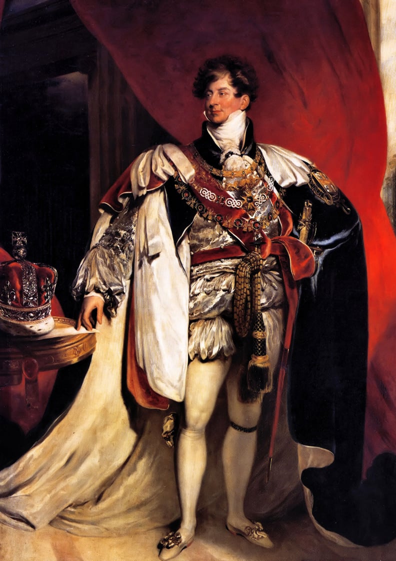 英国国王乔治四世1762 - 1830年,1820 - 1830。肖像作为摄政王1822年托马斯·劳伦斯(图片由普遍历史档案/盖蒂图片社)”width=