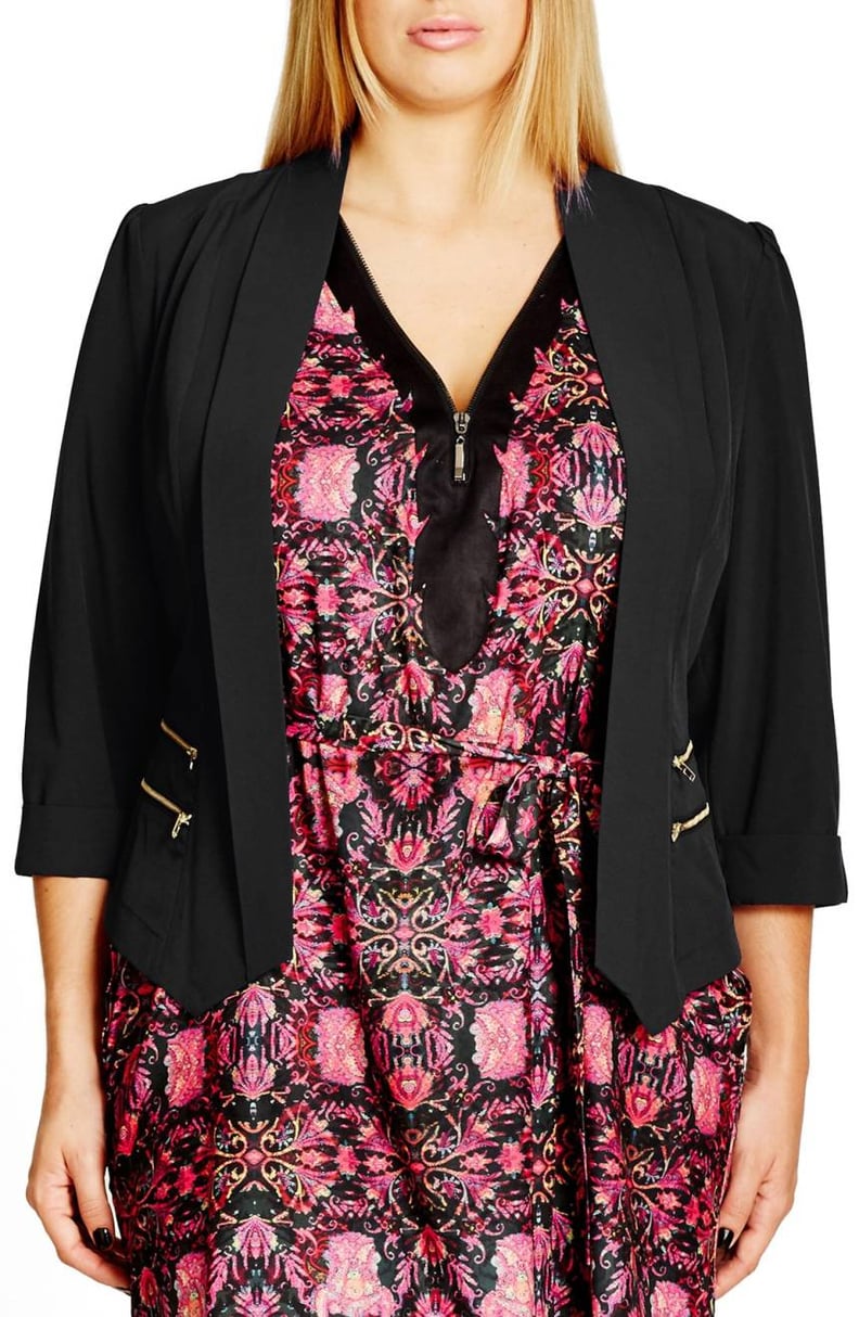 City Chic Plus-Size Double Zip Jacket