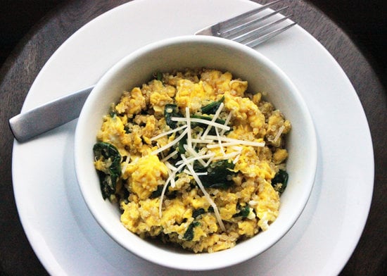 Eggs: Quinoa and Spinach Scramble