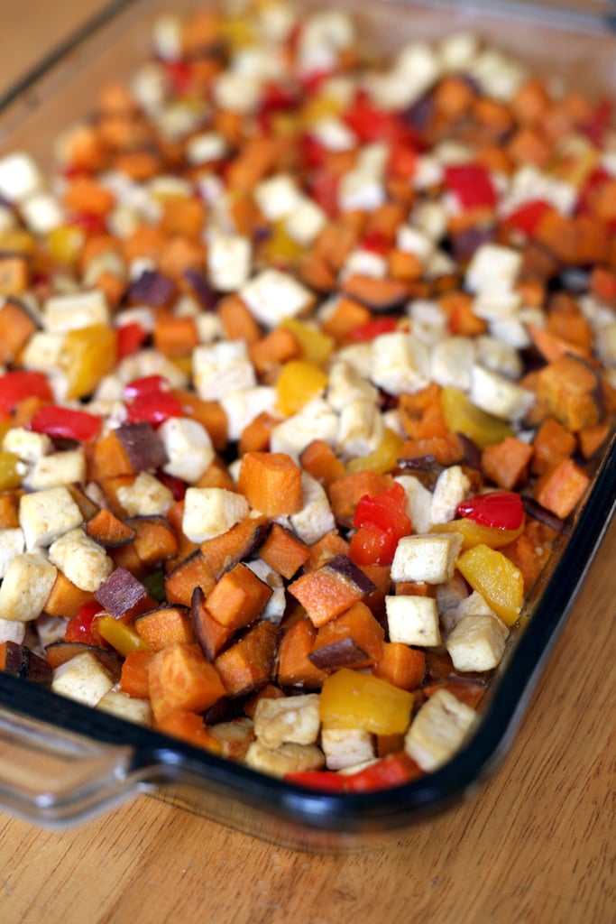 Roasted Tofu, Sweet Potato, and Pepper 1-Pan Meal