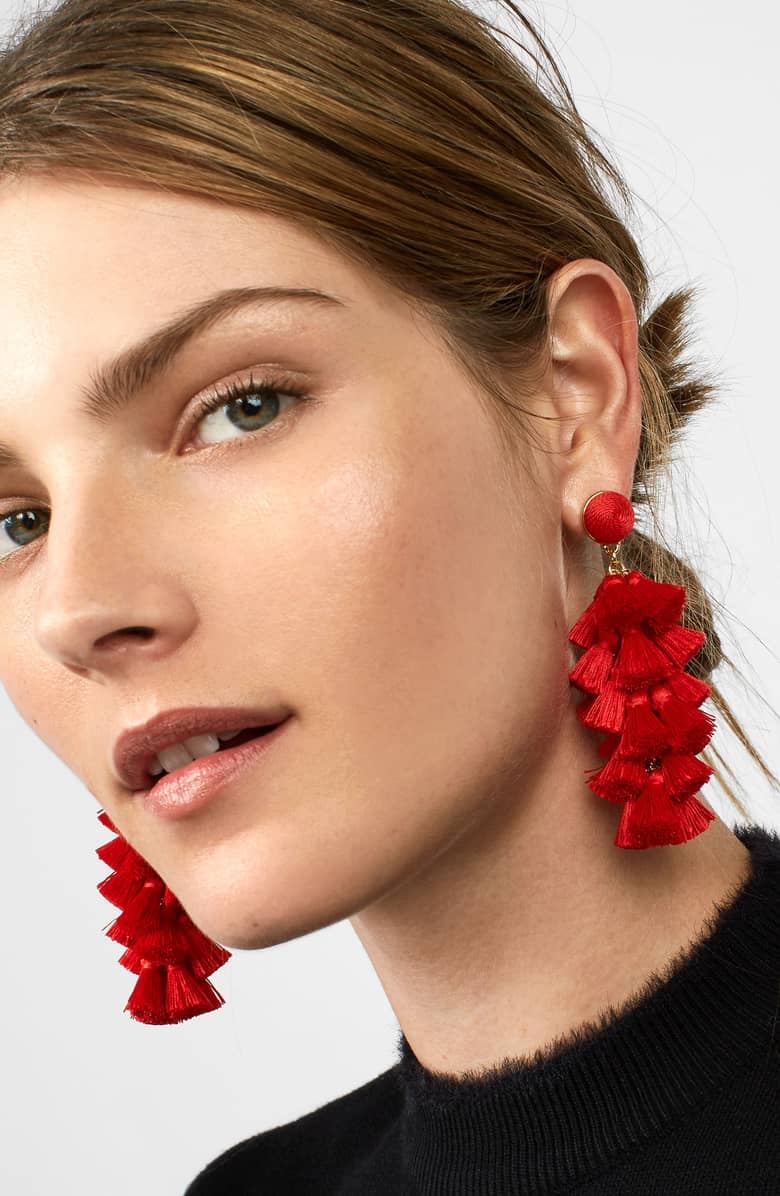 Red baublebar earrings best sale