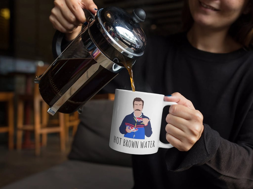 A Very Literal Mug: Hot Brown Water Ceramic Coffee Mug