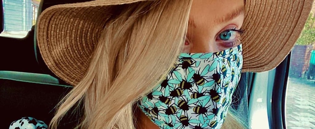 Shop Laura Whitmore's Bee Face Mask and Matching Blue Dress