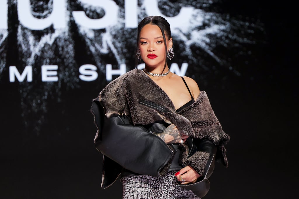 Rihanna Wears Crocodile to the Super Bowl Press Conference | POPSUGAR