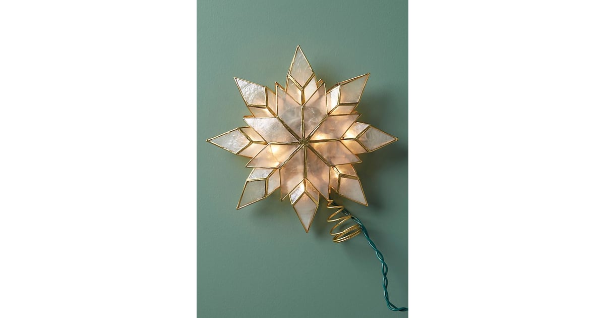 Capiz Star Tree Topper Anthropologie Holiday Decorations 2018