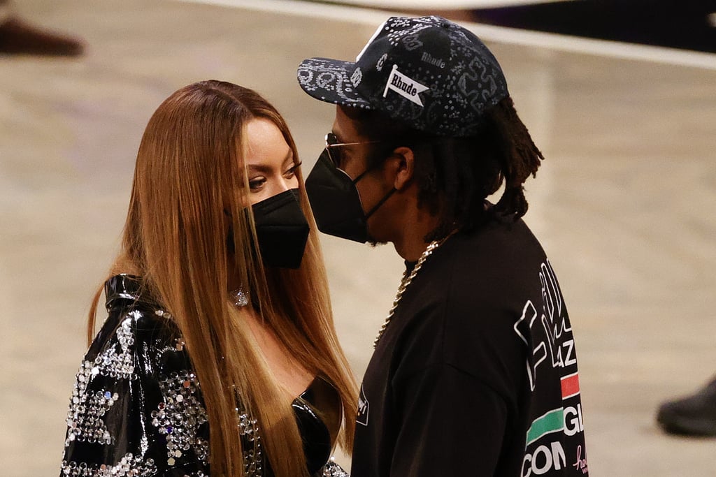 Beyoncé and JAY-Z Cuddle Up at Brooklyn Nets Game | Photos