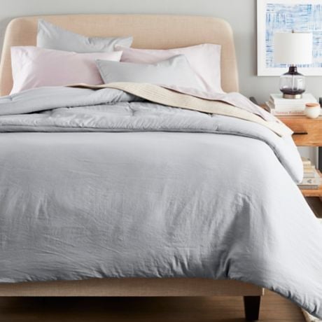Nestwell Washed Linen Cotton 3-Piece King Comforter Set
