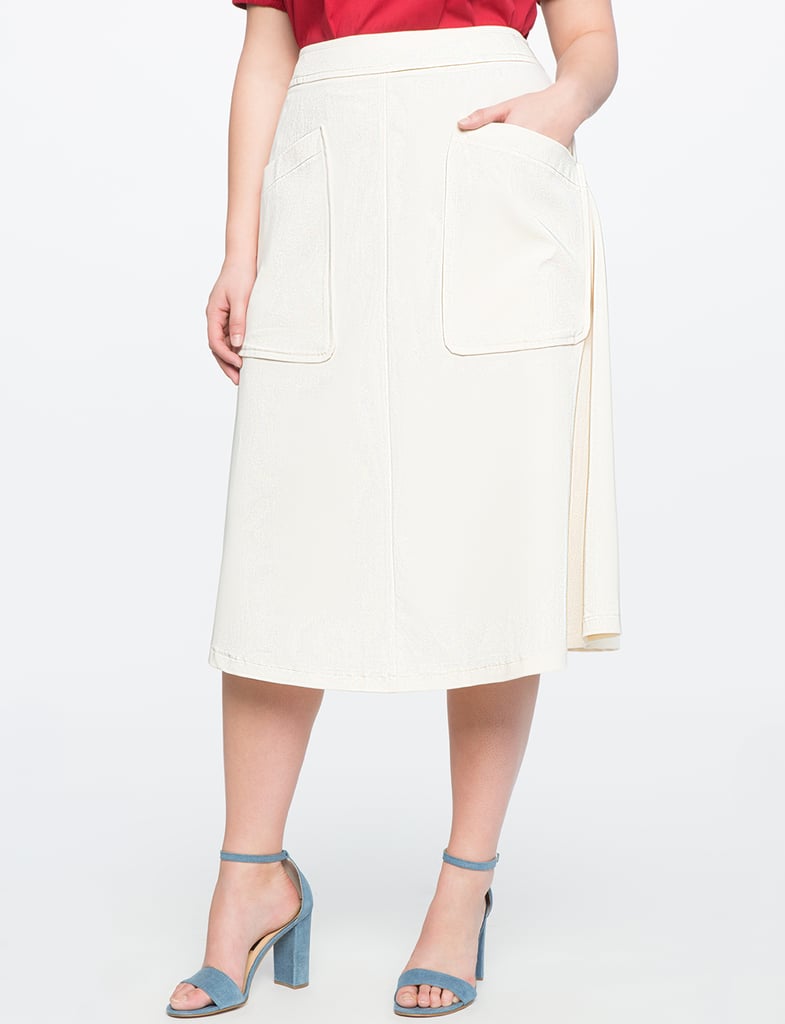 Eloquii Tea Length Skirt with Pockets