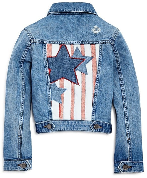 Manning Distressed Stars & Stripes Denim Jacket