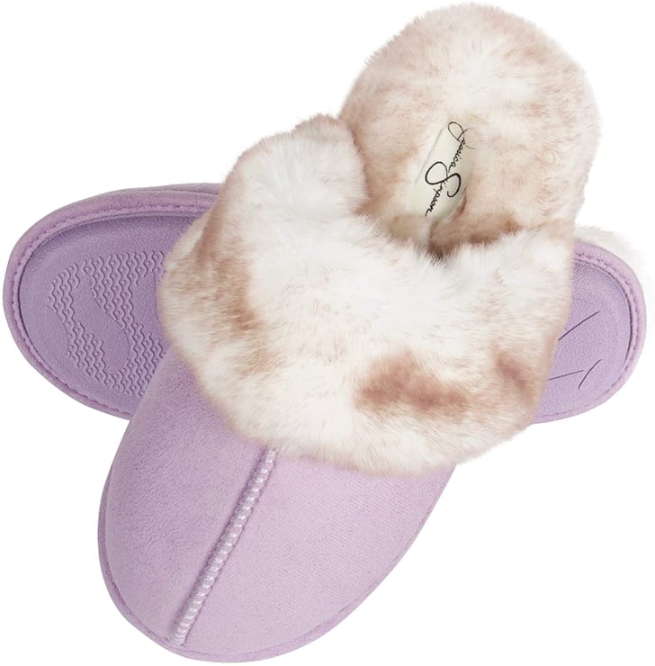 jessica simpson slippers faux fur