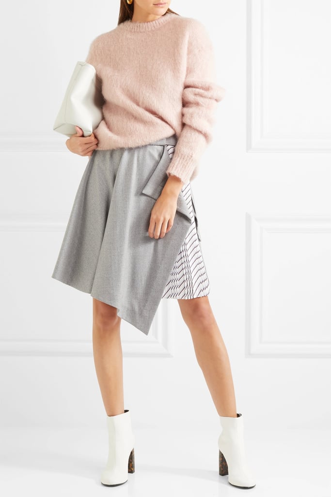 Carven Draped Wool Mini Skirt