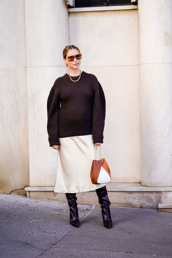 Style It With a Chunky Sweater and Aviator Sunglasses