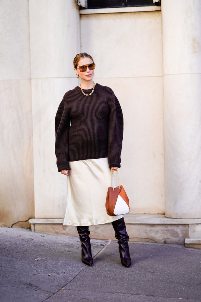 Style Them With a Chunky Sweater and Aviator Sunglasses